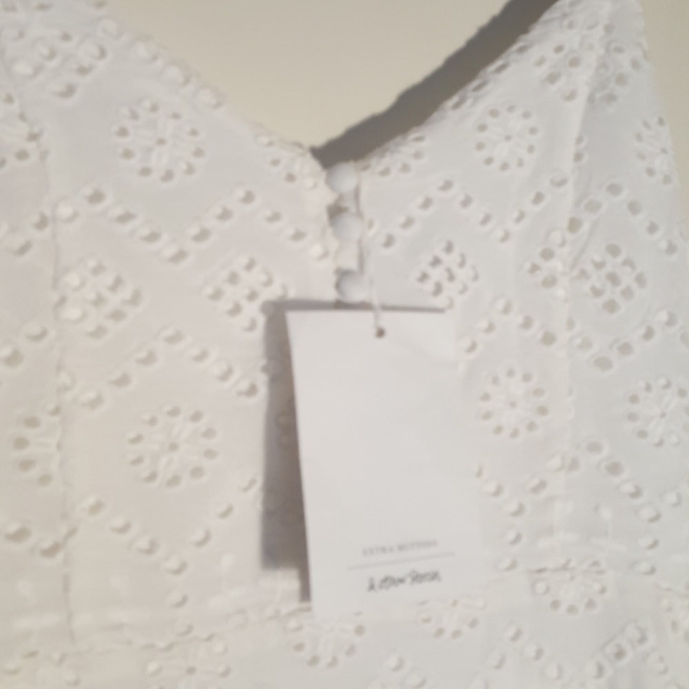 NWT & Other stories white Eyelet dress sz 12 - Picture 3 of 6